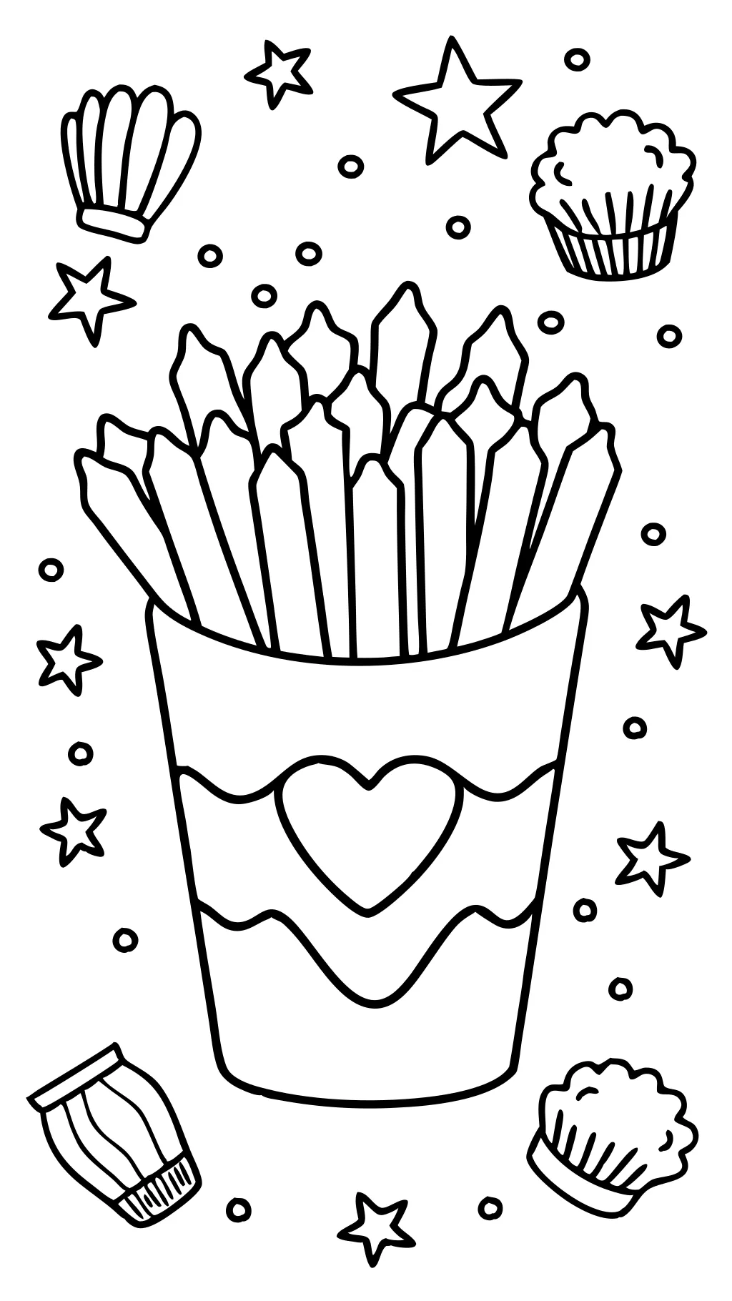 coloriages de frites